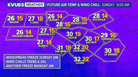 Live: Artic cold front expected in Austin area Saturday night
