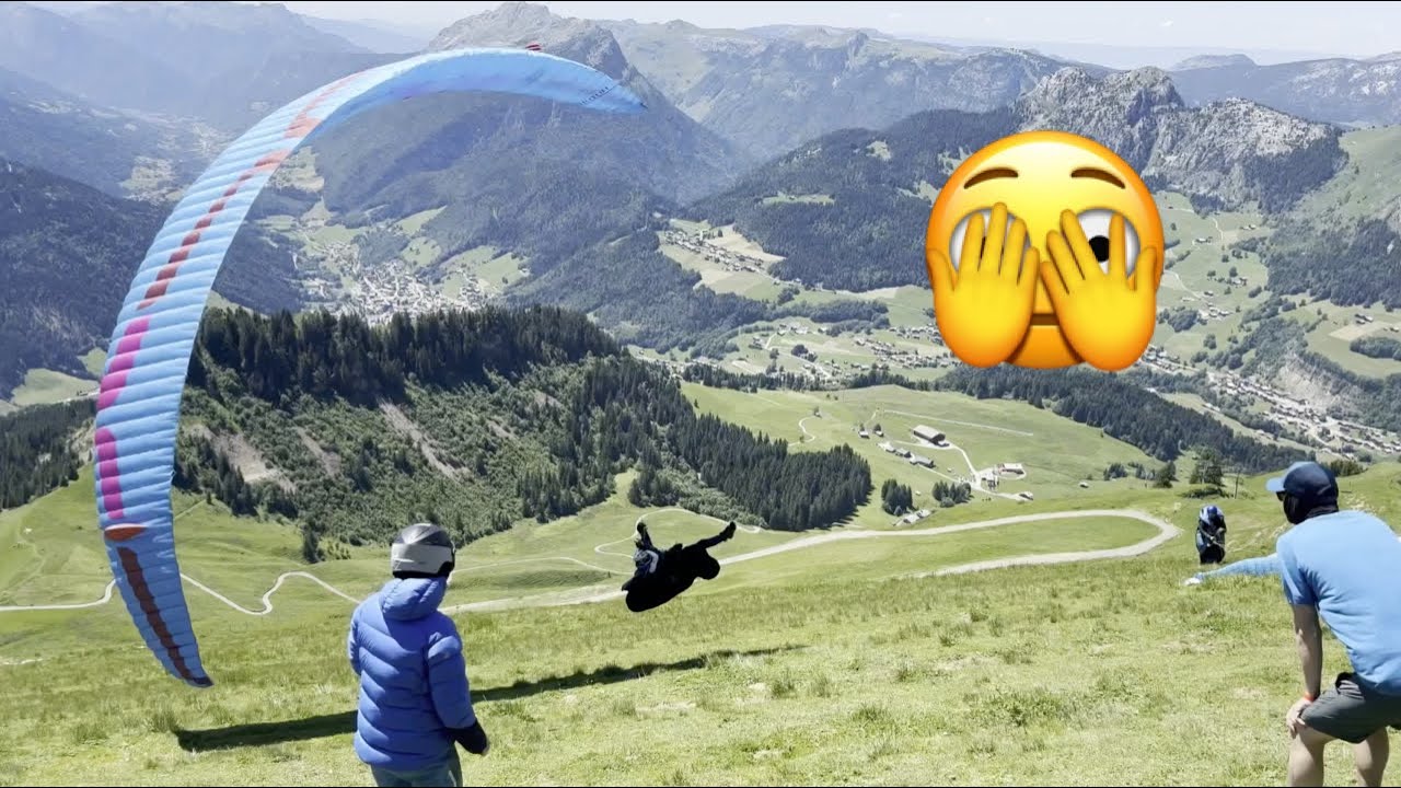 Strong Wind Paragliding Take-Offs, BELGIAN OPEN 2024 | Le Grand Bornand