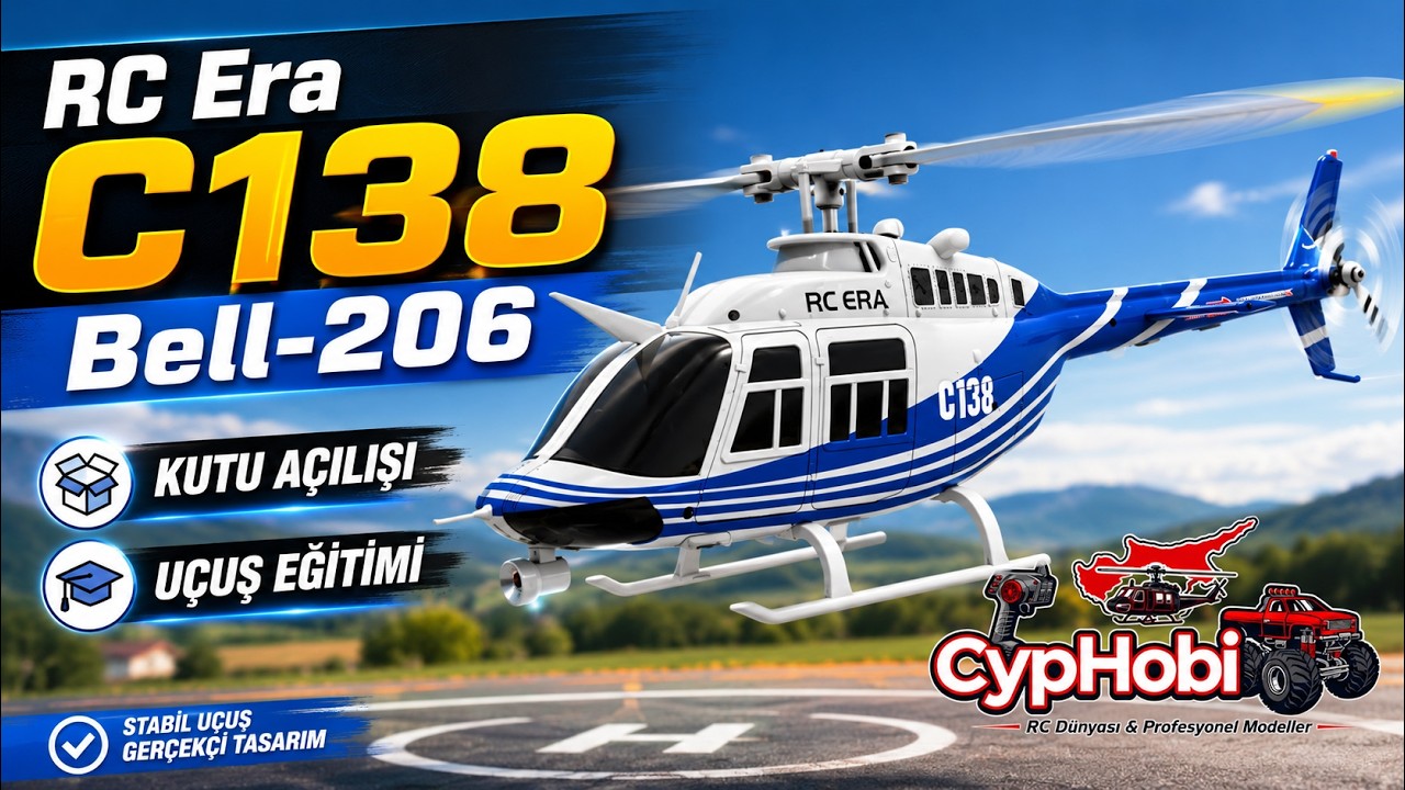RC ERA C138 Bell 206 Gyro Stabilized Scale RC Helicopter - RTF
