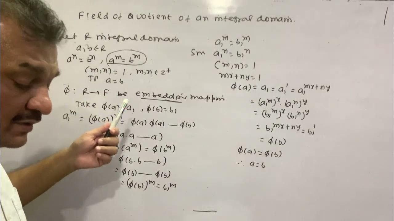 Field of quotient of an integral domain. Examples. Lecture-3 - YouTube