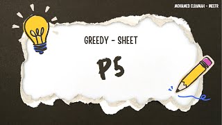 Question 5 - Greedy Sheet - Algo Course