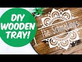 HOW TO MAKE A DIY WOODEN TRAY USING YOUR CRICUT & VINYL | CRAFTMAS DAY 1 BABY!