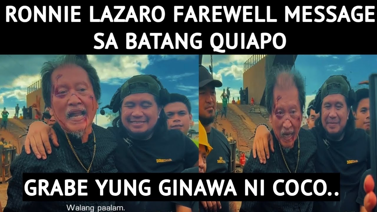 MAY BINUNYAG! RONNIE LAZARO FAREWELL MESSAGE SA BATANG QUIAPO,