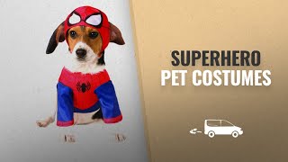Top 10 Superhero Pet Costumes [2018]: Rubie's Marvel Universe Spider-Man Pet Costume, Small