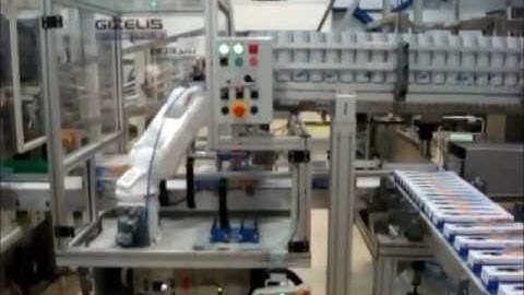 Motoman robot picking boxes with pizza dough