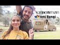 KARAVANIMIZI BOYATTIK - YENİ RENGİMİZ | Karavan nasıl boyanır? | Dış tasarım