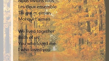 Thumbnail of Andrea Bocelli - Les feuilles mortes with French/English lyrics