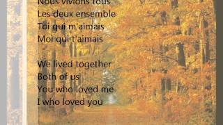 Andrea Bocelli - Les feuilles mortes with French/English lyrics Resimi