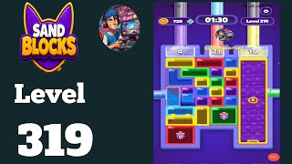 Sand blocks drop puzzle level  319  solution and walkthrough 