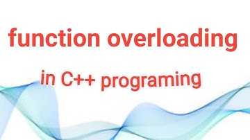 Function overloading in C++ programming