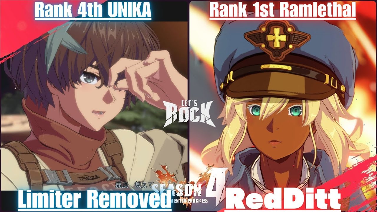 GGST➤Rank 4th UNIKA / ユニカ [ Limiter Removed ] vs Rank 1st Ramlethal / ラムレザル [ RedDitt ] Guilty Gear