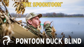 HUNTING OUT OF THE BRAND NEW PONTOON DUCK BLIND (Big Reveal!)