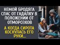 Немой бродяга спас от гадалку в положении от отморозков… А когда сирота коснулась его руки…