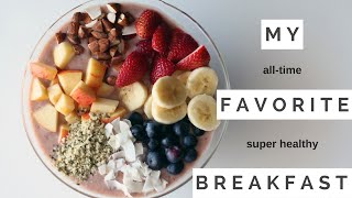 Smoothie bowls are my favorite raw vegan breakfast. they're fast, easy
to make, and super healthy. just add some toppings your eat it like
th...