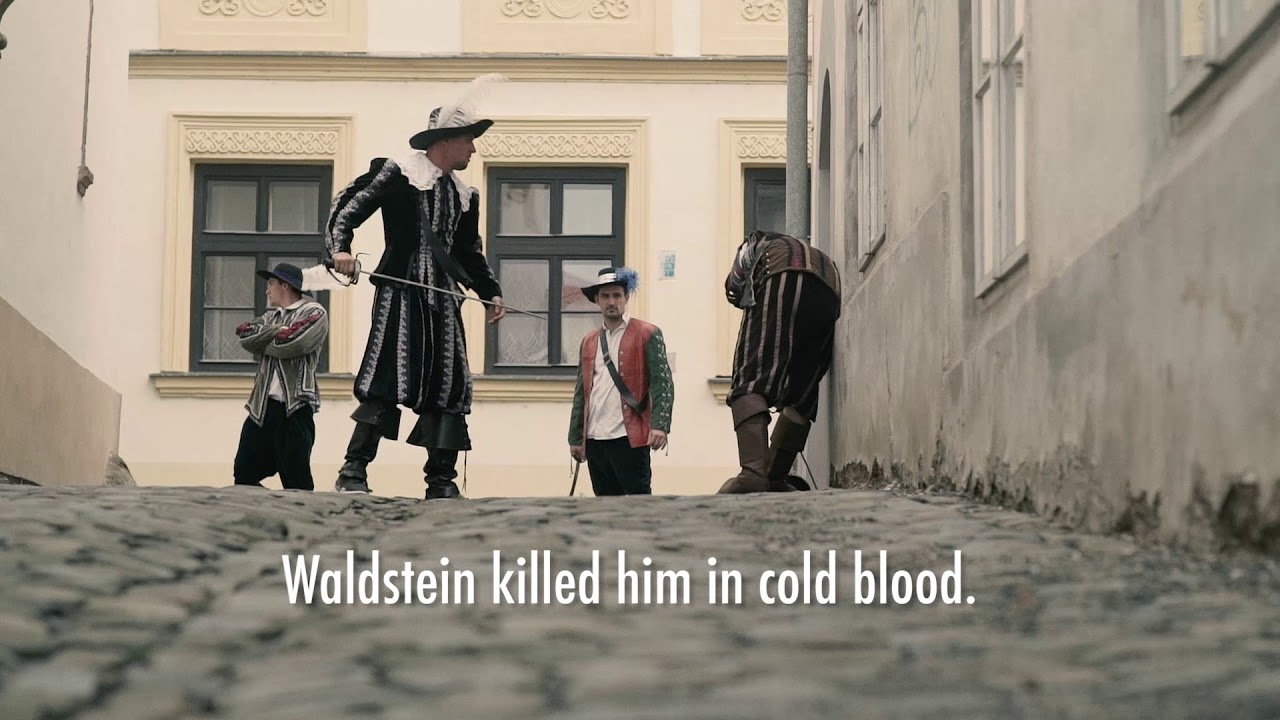 Albrecht von Waldstein ( military )   stole a treasure-chest with money  in Olomouc