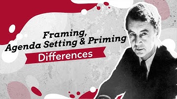 The difference Between Framing, Agenda Setting, and Priming: In Depth Lecture