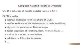 T.Kapela: “Computer assisted proof of the KAM stability of the Eight”