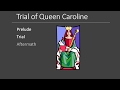 Slides from a presentation from lawyer Daniel H Erskine at an academic conference in Washington, DC about the trial of the English Queen Caroline and the impeachment of American President Bill Clinton for more information visit https://bit.ly/2IGZqTQ . ATTORNEY ADVERTISING; ADVERTISING MATERIAL. The video is not intended to be a source of advertising, solicitation, or legal advice. The information contained in this video is only provided for general informational purposes.