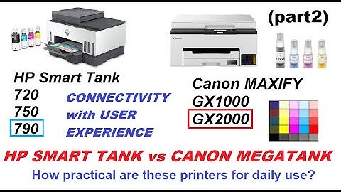 Canon MAXIFY GX2000 Megatank vs HP Smart Tank 720 750 790 series (part2) UI Experience - Menu & App