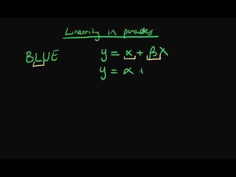 Linearity in parameters - Gauss-Markov