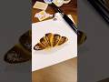 How to paint a Croissant using Watercolor 🥐#watercolorforbeginners #artshorts #ytshorts #viralshorts