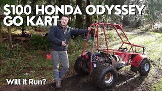 Neglected 1983 Honda Odyssey FL250 100 Go Kart Will it Run