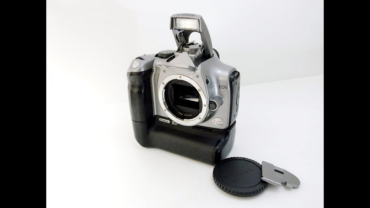 Canon EOS Kiss digitalにBG-E1 Battery Gripを取り付けるには - YouTube