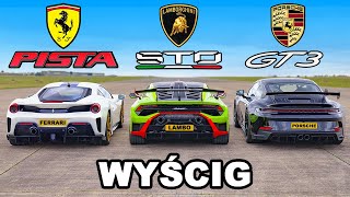 Lamborghini STO vs Ferrari Pista vs Porsche GT3: WYŚCIG screenshot 4