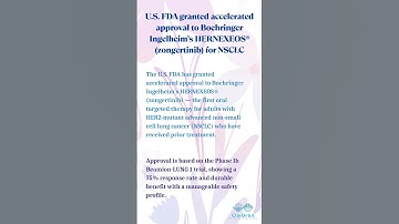 U S  FDA granted accelerated approval to Boehringer Ingelheim’s HERNEXEOS® zongertinib