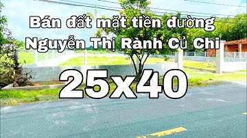 Nhà đất củ chi | giá rẻ | giới thiệu | Lô đất mặt tiền đường chính Nguyễn Thị Rành 1080m2