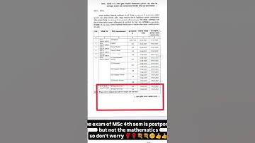 exam postpone || MsC 4th sem || summer 2025 SGBAU Exam