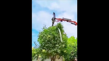 Pruning tool for round treetops- Good tools and machinery make work easy