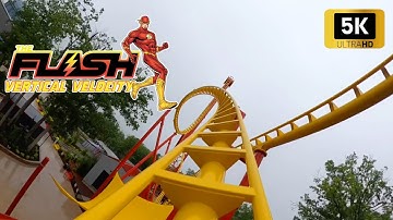 Flash Vertical Velocity Front Row POV [5K] Six Flags Great Adventure