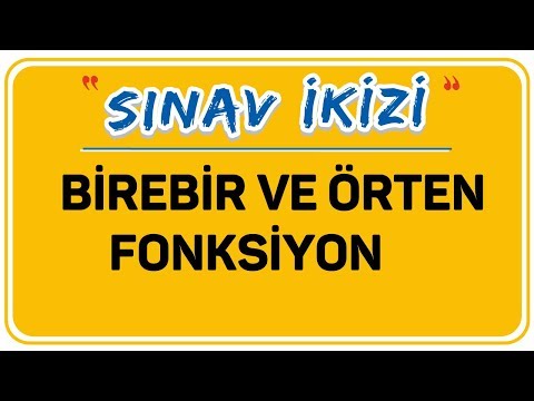 BİREBİR VE ÖRTEN FONKSİYON | FONK. 3 | ŞENOL HOCA