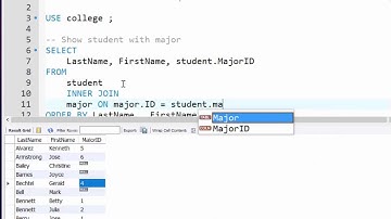 DB Video 5.4 - Creating an INNER JOIN