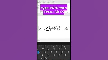 MS Word Secret Trick: Type Bismillah (﷽) with FDFD + Alt+X | Word Tips & Tricks