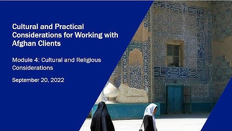 Archived Webinar: Cultural and Religious Considerations - Module 4