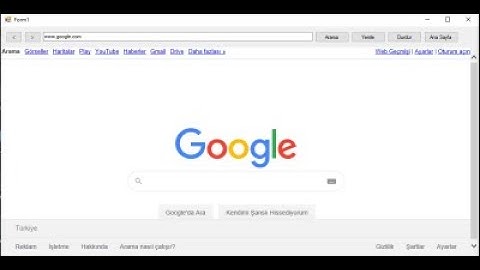 Kendi İnternet Tarayıcını Yapma (Visual Studio 2010)