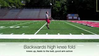 Backwards high knee fold