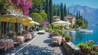 Lake Como, Italy Café Ambience ☕ Smooth Bossa Nova Guitar & Soft Spring Jazz Music for Positive Mood screenshot 3