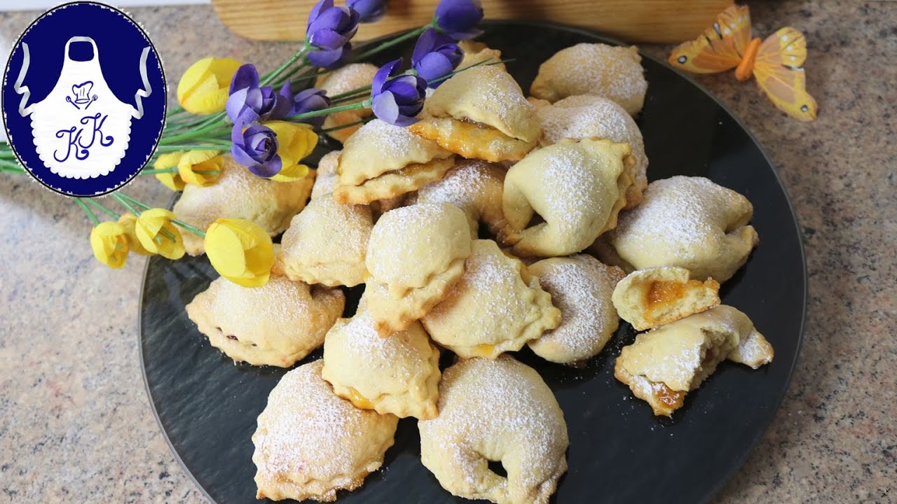 Plätzchen gefüllt mit Marmelade, auch als Ostergebäck perfekt
