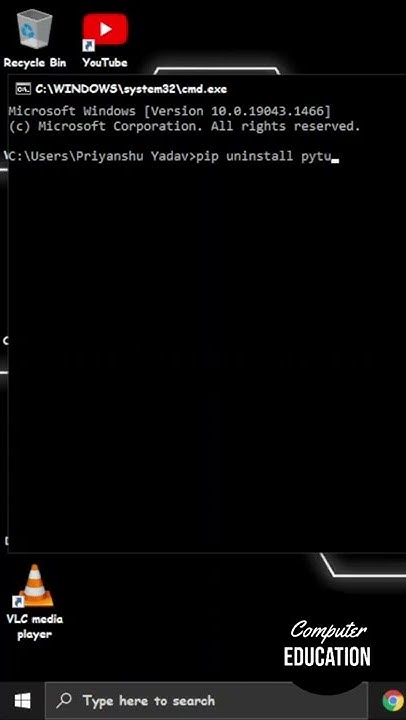 Delete any external python package or module using cmd || #shorts # ...