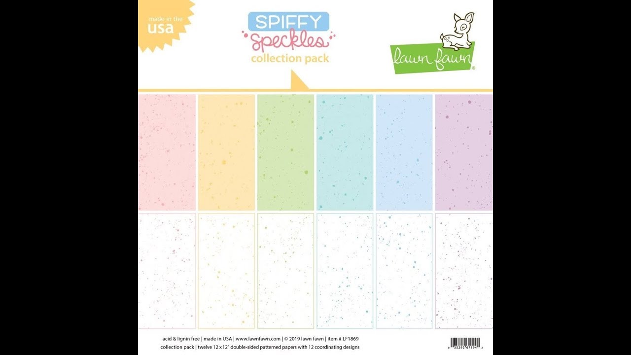Lawn Fawn SPIFFY SPECKLES 12x12 Inch Collection Pack | YourHobbyMarket