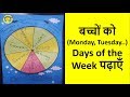 बच्चों को (Monday, Tuesday..) Days of the Week पढ़ाएँ || Teach Week Days to kids