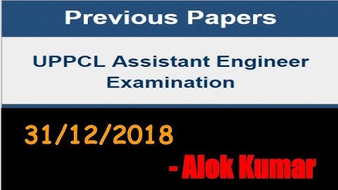 UPPCL AE | ELECTRONICS | 31/12/2018 PAPER PART-1