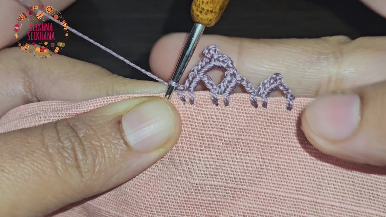 Crochet dupatta lace design easy and fast/Qureshia lace design/How to crochet lace edging/Crosia