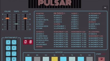 Pulsar-ES preset drum machine by @TripleTech (Demo video)