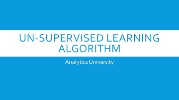 Unsupervised Algorithms in Machine Learning