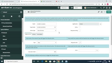 ServiceNow Inbound Actions