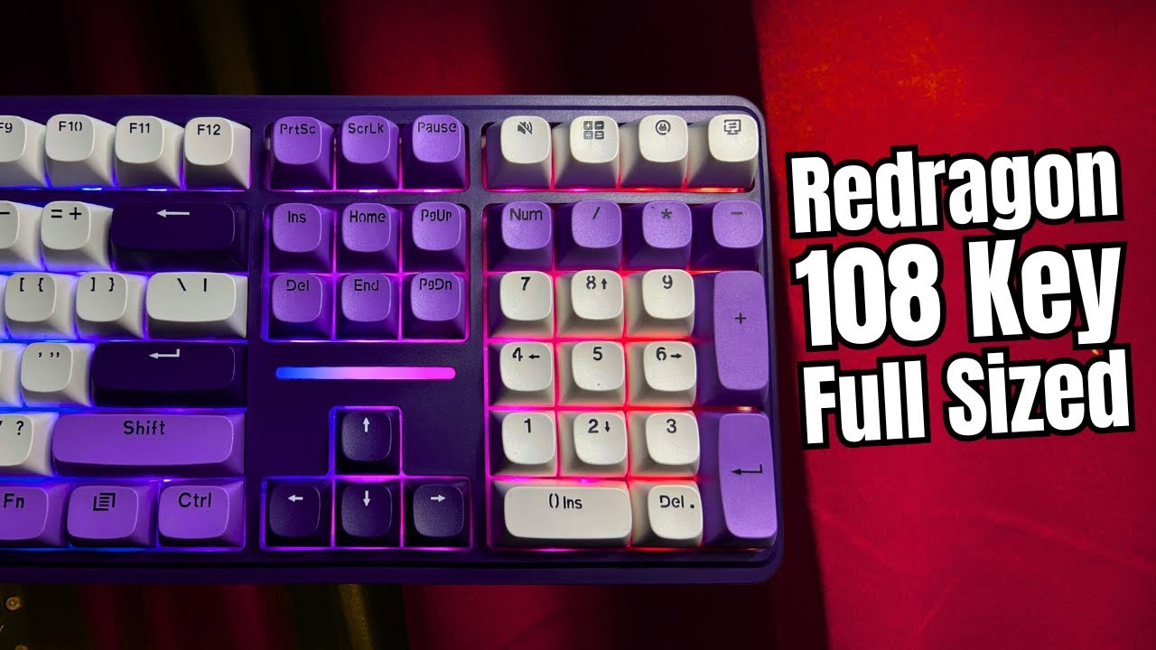 Redragon Antonium Pro 108 K745 Full Sized Mechanical keyboard Review